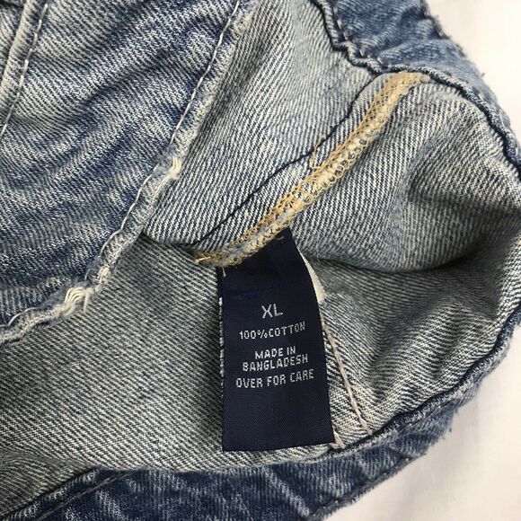 Amethyst Jeans Denim Vest Embellished Button Front Blue Distressed Lace Size Xl‎ - Picture 7 of 8